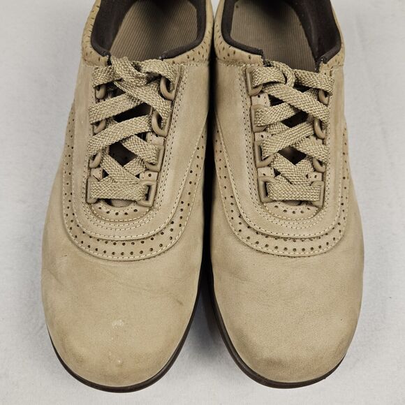 SAS Walk Easy Lace Up Women Walking Shoe SZ 9.5 Sage Suede Leather Arch Support - Picture 7 of 15